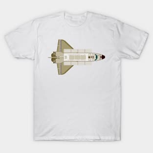 Space Shuttle Top View Retro T-Shirt